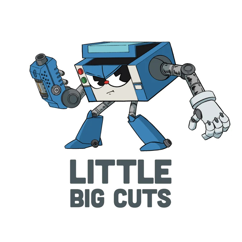 Little Big Cuts laser robot mascot